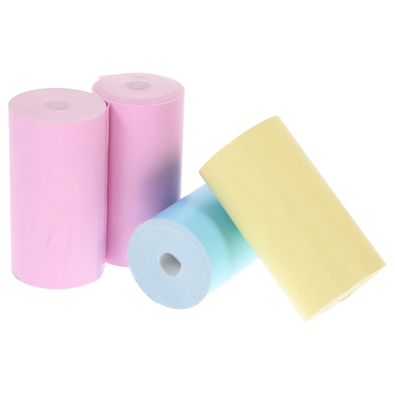 OFFIGAM 4Pcs Assorted Color Thermal Sticker Paper Rolls Resistant to Oil and Water