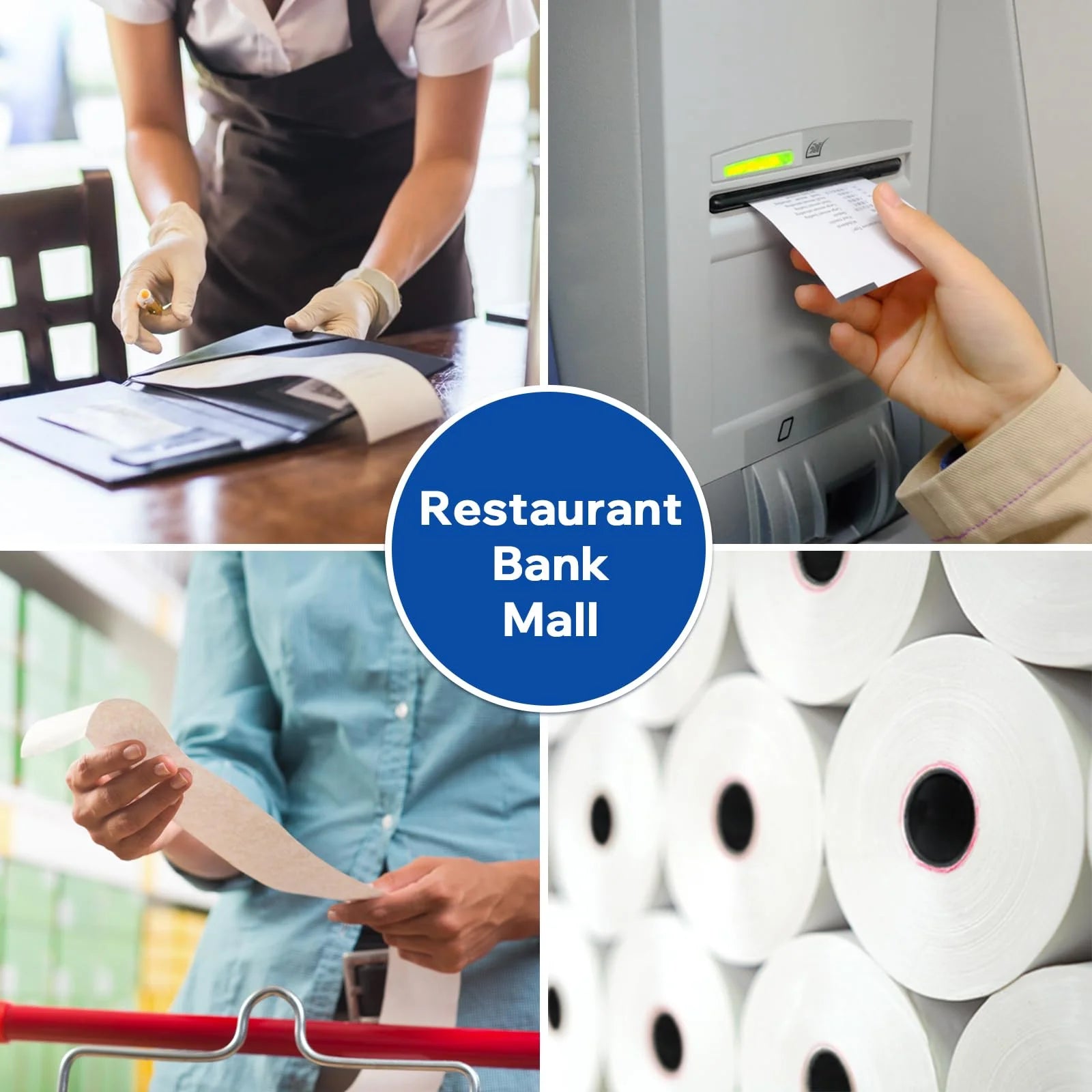 2 1/4" x 50' Thermal Receipt Paper Rolls 50 Rolls, Cash Register Paper, BPA Free Receipt Paper