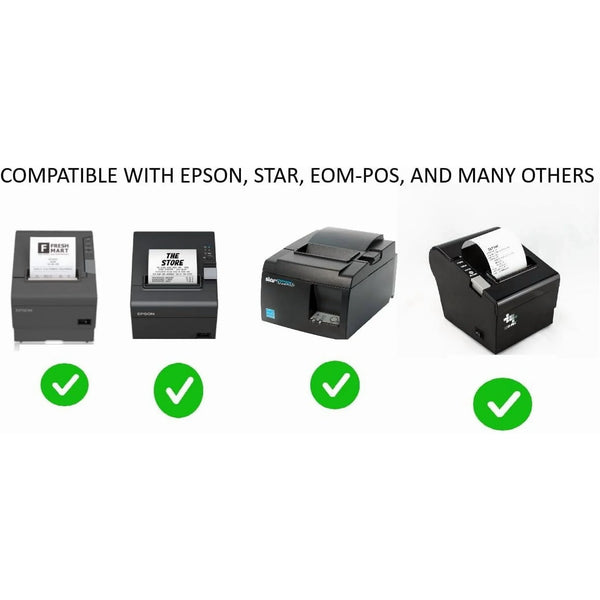 2 1/4" x 50' Thermal Receipt Paper Rolls 50 Rolls, Cash Register Paper, BPA Free Receipt Paper