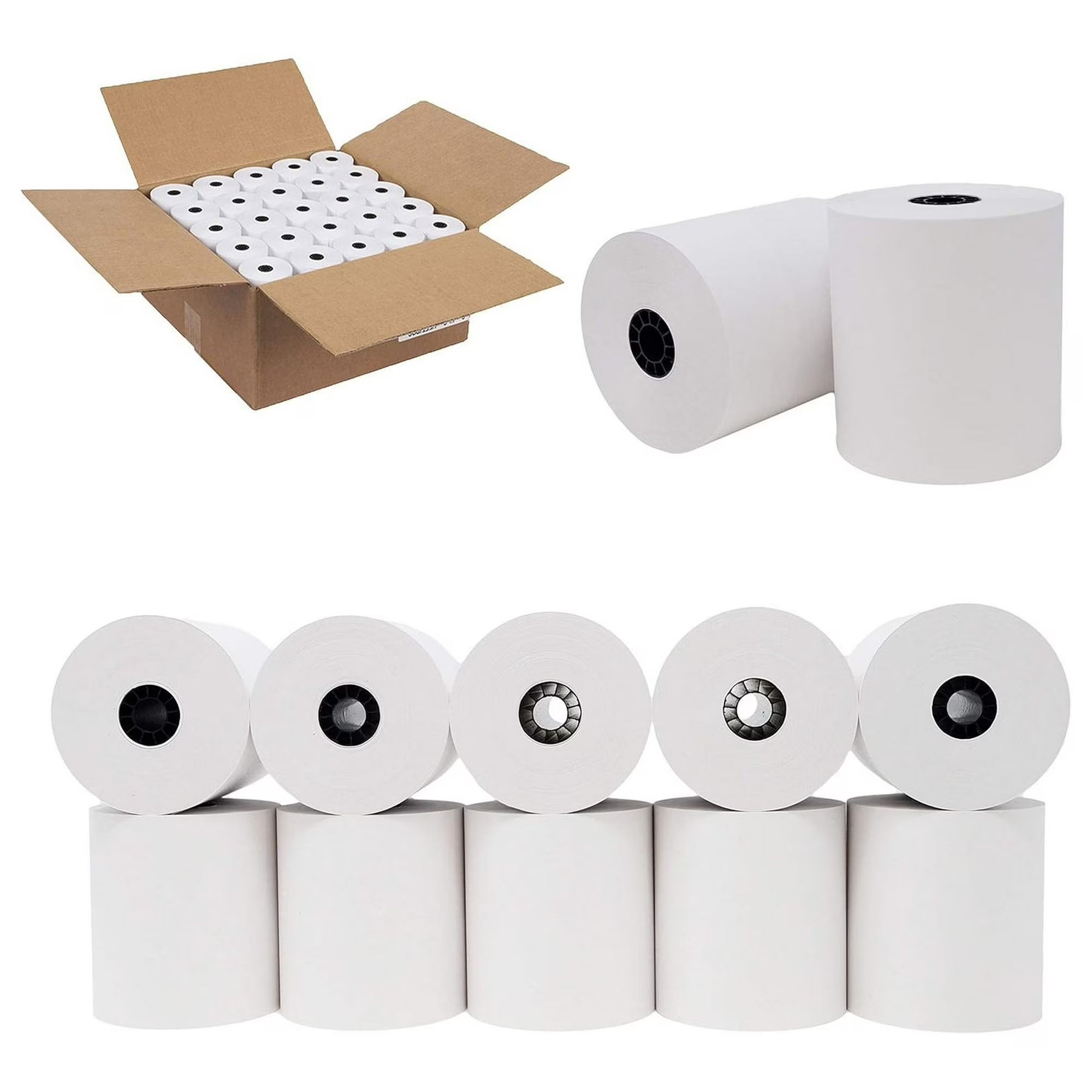 EOM-POS Thermal Receipt Paper Rolls, 3 1/8" x 230' (80 mm), BPA-Free, 5-Pack